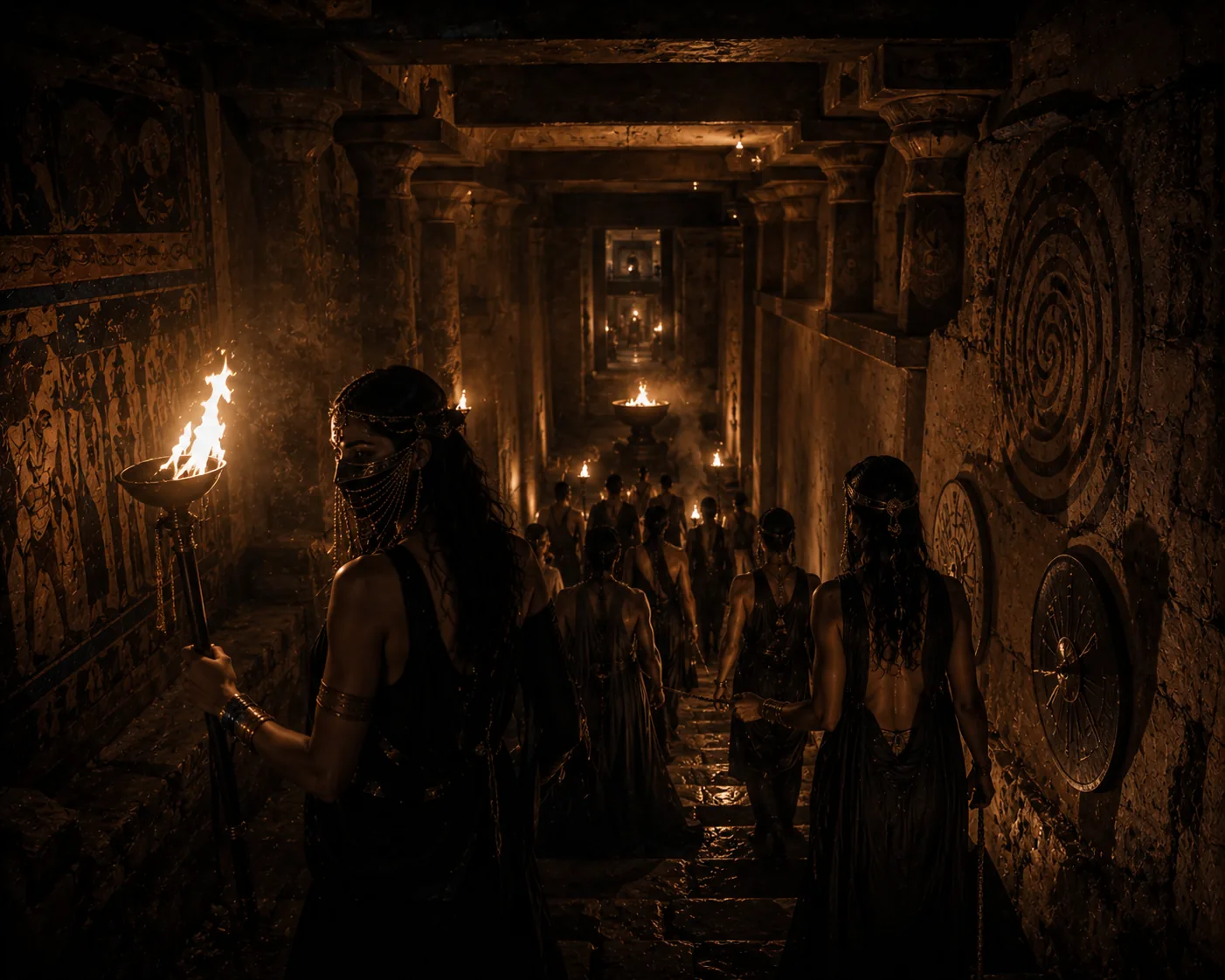 Labyrinth · torch corridor